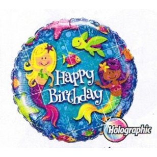 Mermaid Happy Birthday Balloon